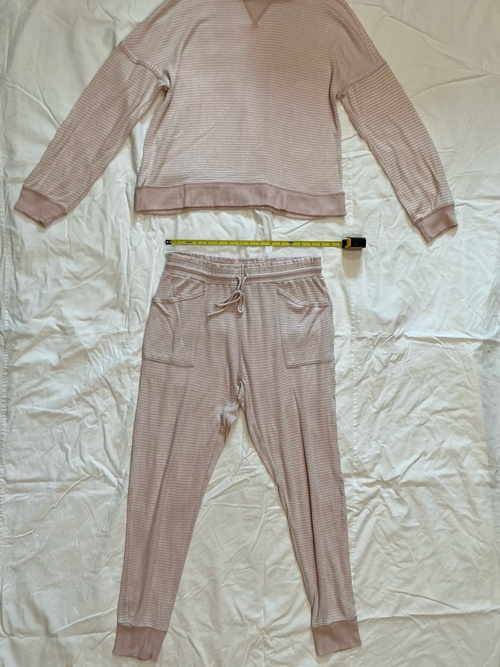 stars above Blush Striped Long-Sleeve Pajama Set